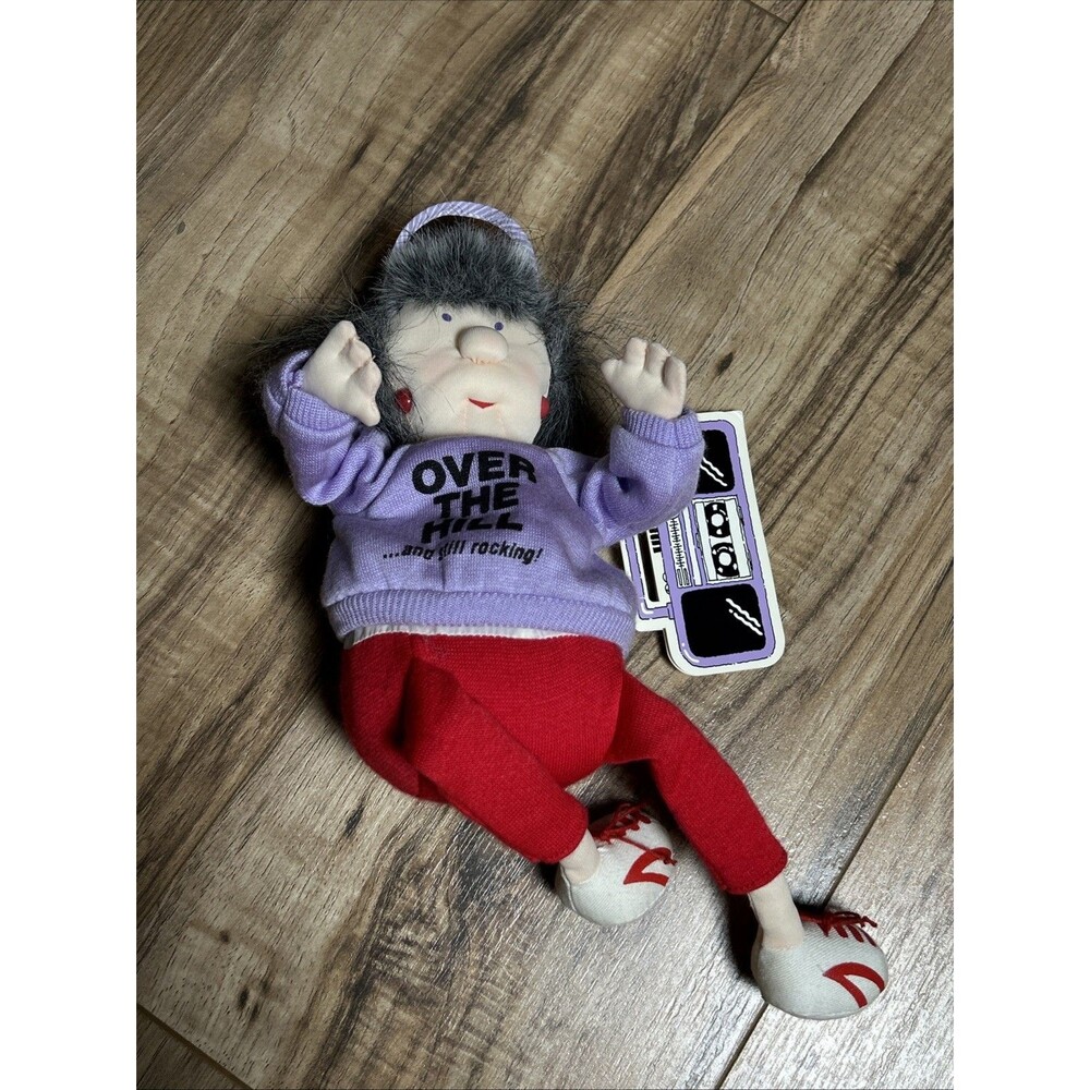 Hallmark Over the Hill Jenny B Boogie Stuffed Plush Doll 1988 Vintage VTG